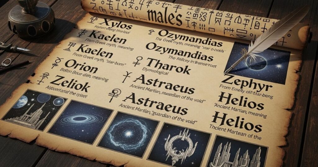Alien Male Names from Mythology and Ancient Languages