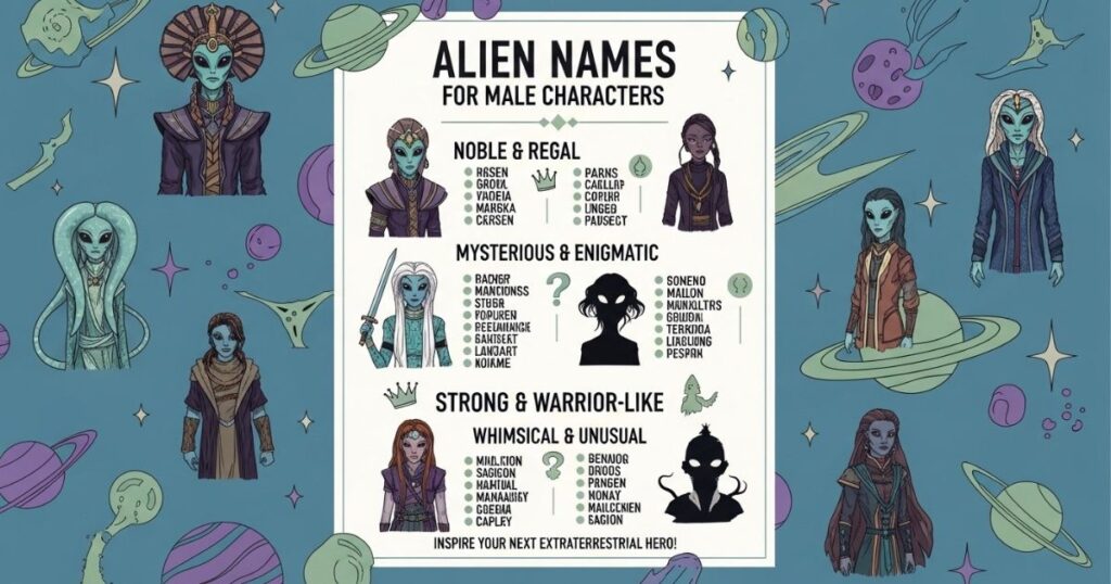 Alien Names for Male Characters in Novels