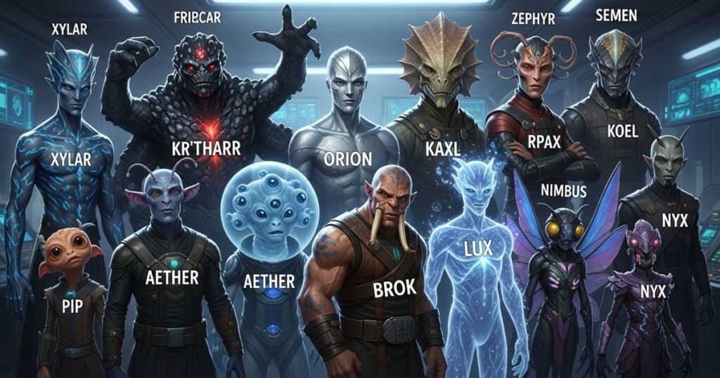 Best Alien Names for Male Characters Quick Reference Table