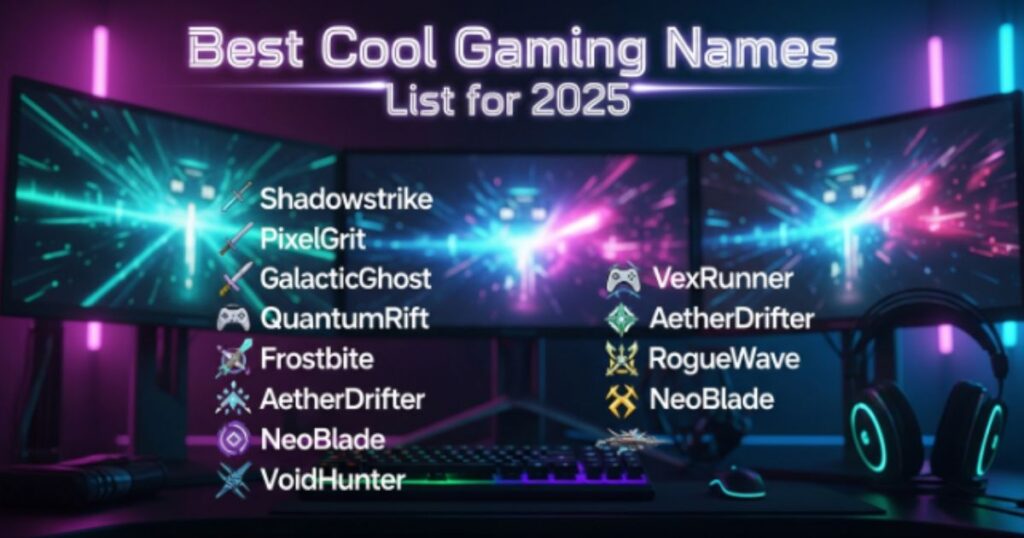 Best Cool Gaming Names List for 2025