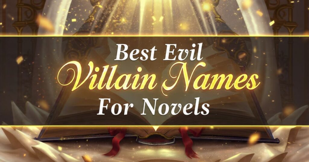 Best Evil Villain Names For Novels