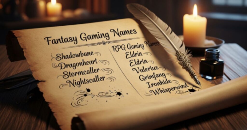 Cool Gaming Names for Fantasy and RPG Games