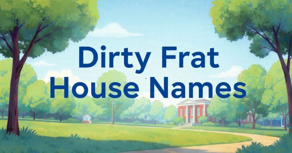 Dirty and Naughty Frat House Names