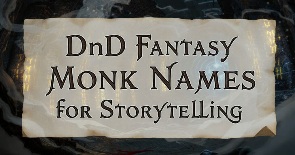 DnD Fantasy Monk Names for Storytelling