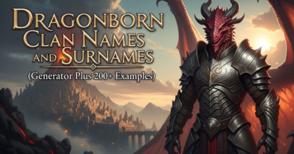 Dragonborn Clan Names and Surnames (Generator Plus 200+ Examples)