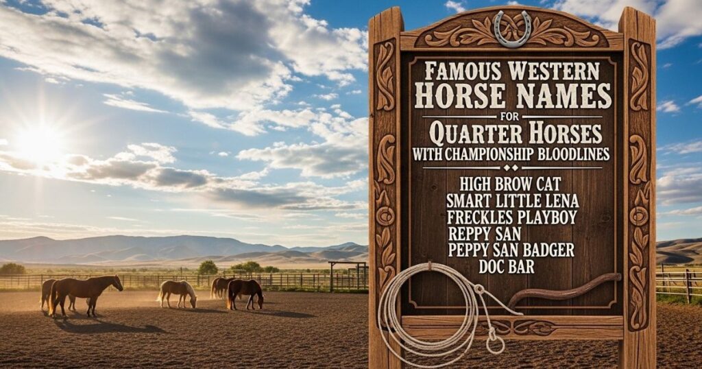 Famous Western Horse Names for Quarter Horses With Championship Bloodlines