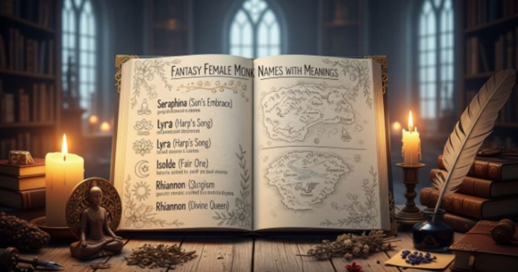 Fantasy Female Monk Names with Meanings