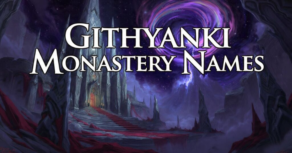 Githyanki Monastery Names