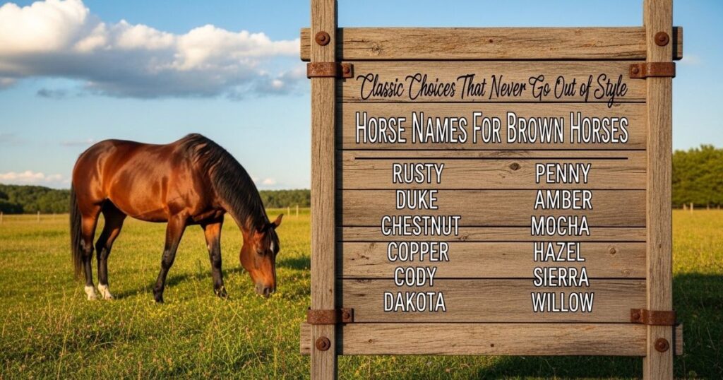 Horse Names For Brown Horses Classic Choices That Never Go Out of Style