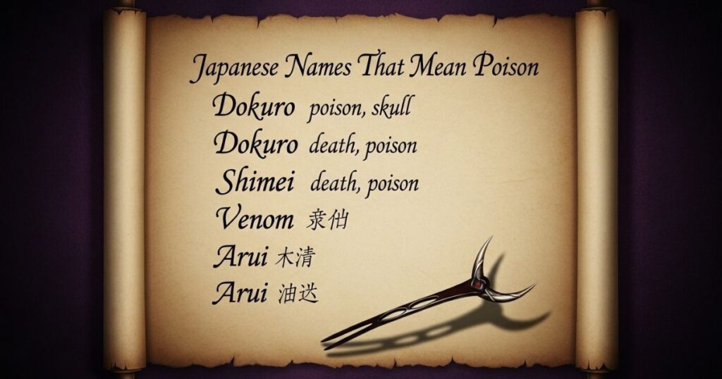 Japanese Names That Mean Poison