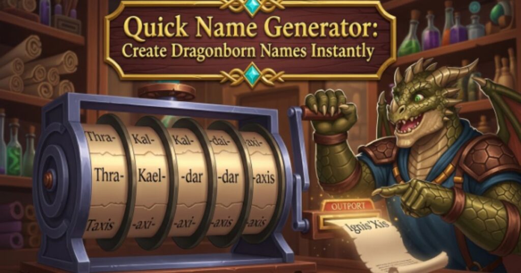 Quick Name Generator Create Dragonborn Names Instantly