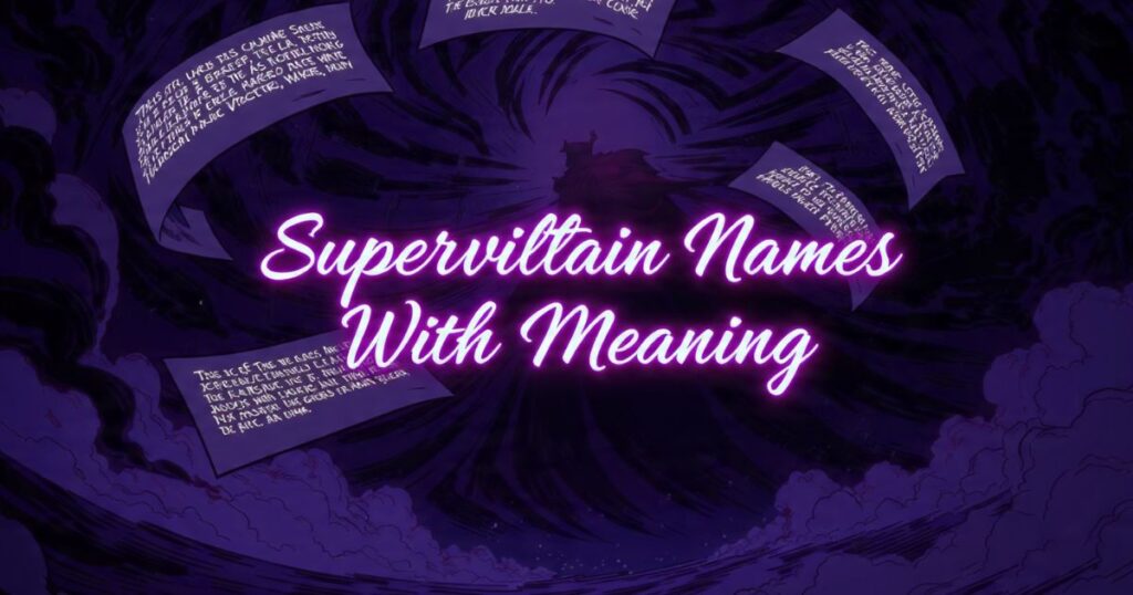 Supervillain Names With Meaning