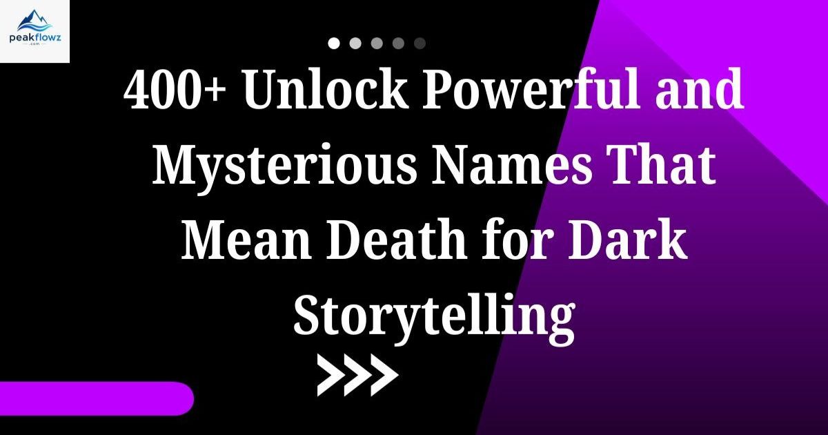 names meaning death