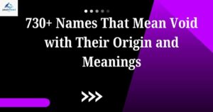names that mean void
