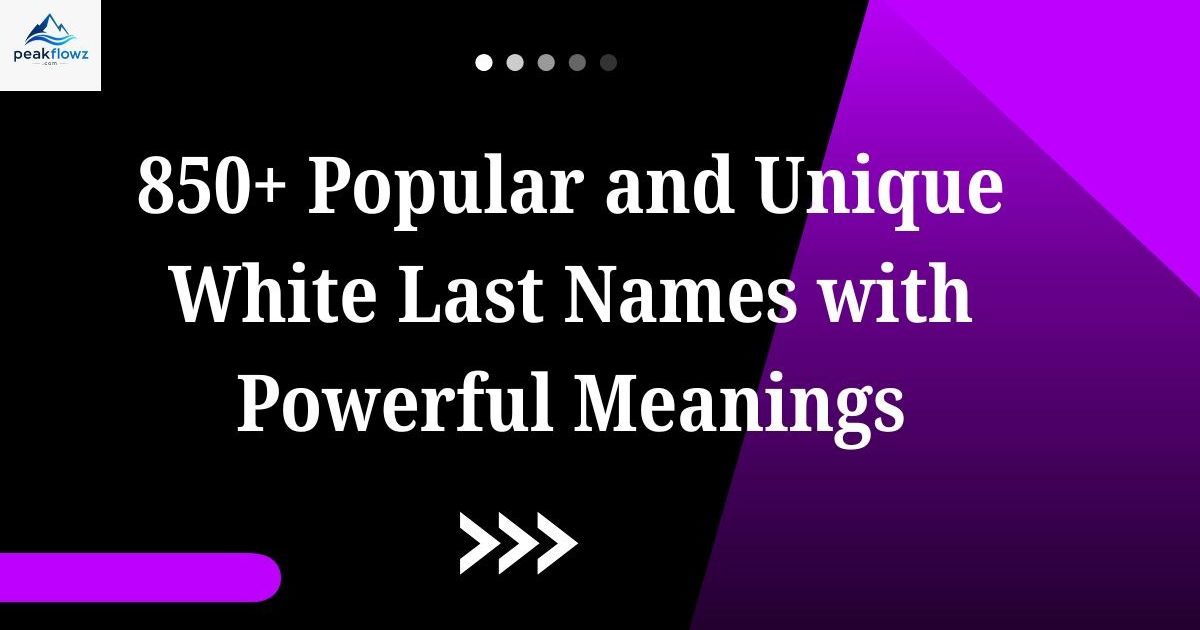 white people last names